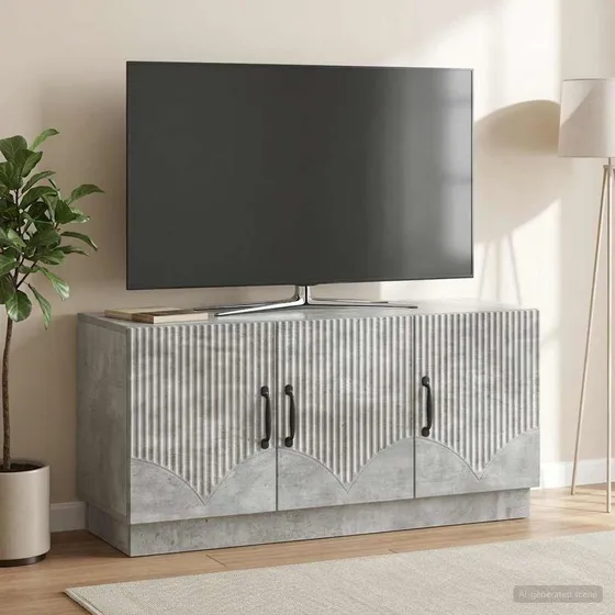 vidaXL TV-skab Betongrå 99 x 34,5 x 47 cm