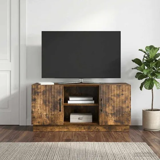 vidaXL TV-skab i røget eg, 102 x 34,5 x 47 cm