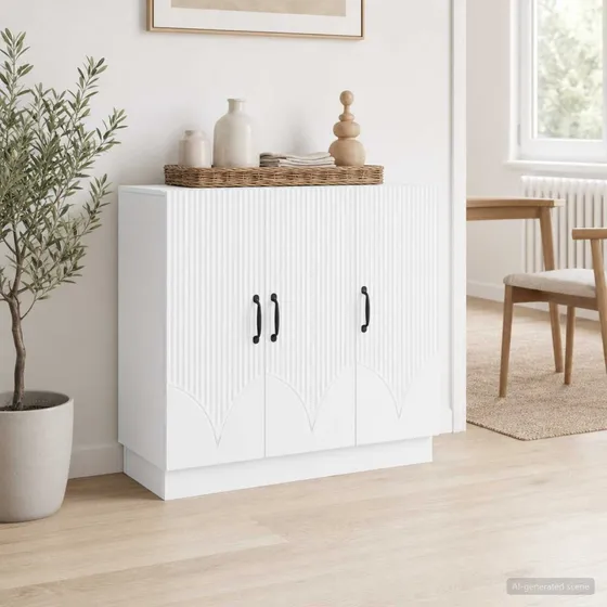vidaXL Sideboard Hvid 89 x 34,5 x 77 cm