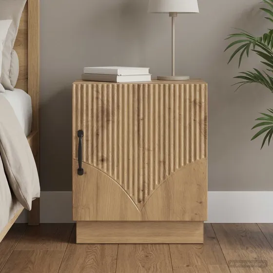 vidaXL Sengebord Artisan-eg, 43 x 34,5 x 47 cm