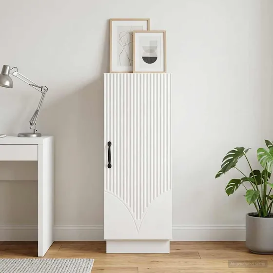 vidaXL Sideboard Hvid 33 x 34,5 x 87 cm i konstrueret træ