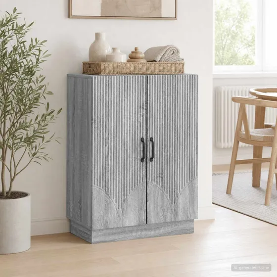vidaXL Sideboard Grå Sonoma-eg 66 x 34,5 x 87 cm