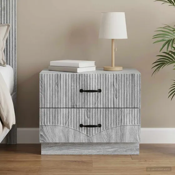 vidaXL Natskab Grå Sonoma-eg 62 x 34,5 x 44,5 cm