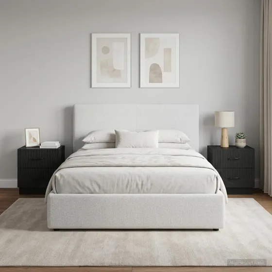 vidaXL Natskab 2 stk. Sort, 43 x 34,5 x 44,5 cm