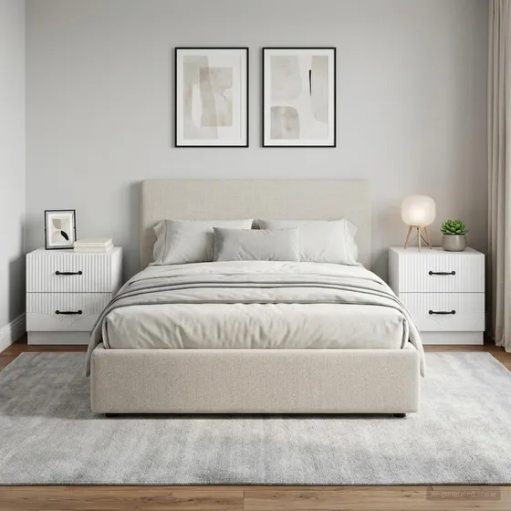 vidaXL Natskab 2 stk. Hvid 43 x 34,5 x 44,5 cm