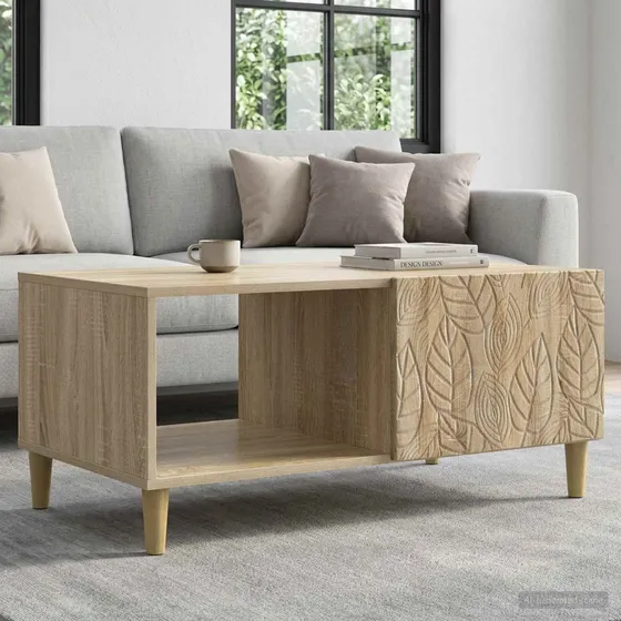 vidaXL Sofabord Sonoma-eg 90 x 50 x 40 cm