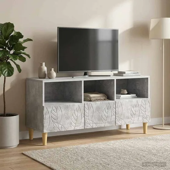 vidaXL TV-skab 102 x 34,5 x 50 cm - Betongrå