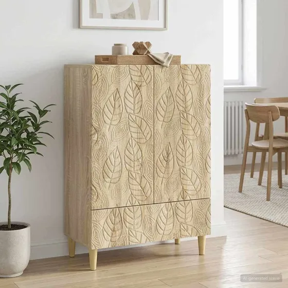 vidaXL Sideboard Sonoma-eg 66 x 34,5 x 95 cm