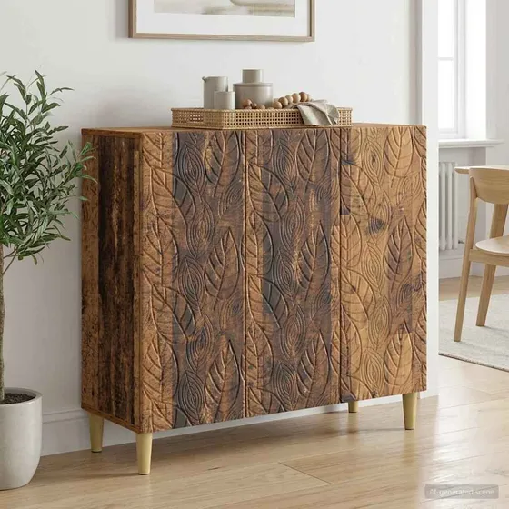vidaXL Sideboard i gammelt træ, 89 x 34,5 x 80 cm