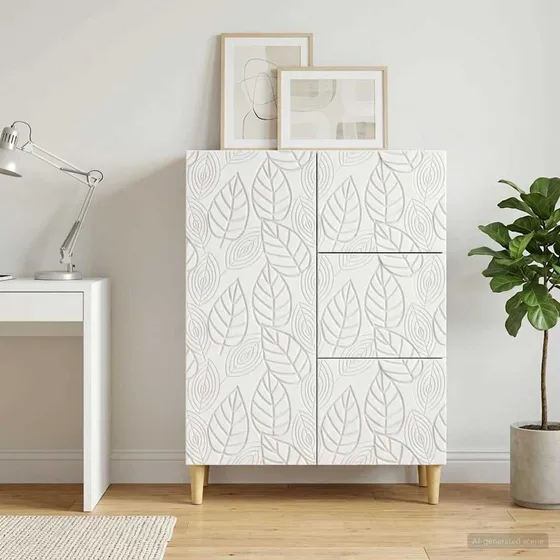 vidaXL Sideboard Hvid 66 x 34,5 x 90 cm - Konstrueret træ