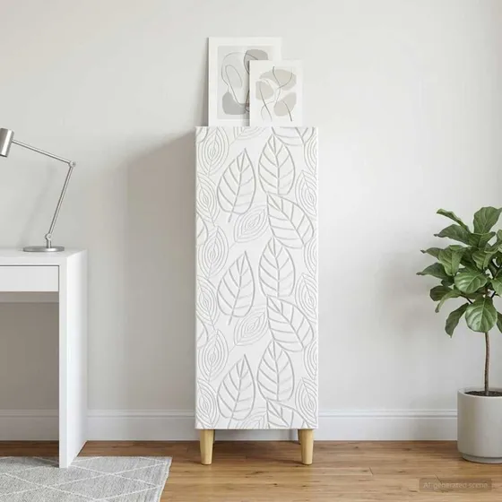 vidaXL Sideboard Hvid 33 x 34,5 x 90 cm i konstrueret træ