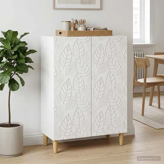 vidaXL Sideboard Hvid 66 x 34,5 x 90 cm - Konstrueret træ