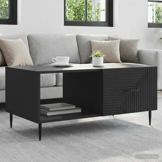 vidaXL Sofabord Sort 90 x 50 x 40 cm i Konstrueret Træ