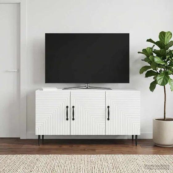 vidaXL TV-skab Hvid 99 x 34,5 x 50 cm i konstrueret træ