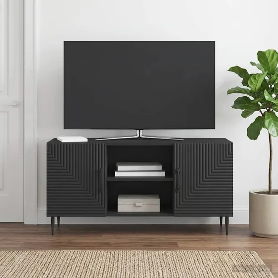 vidaXL TV-skab Sort 102 x 34,5 x 50 cm i konstrueret træ