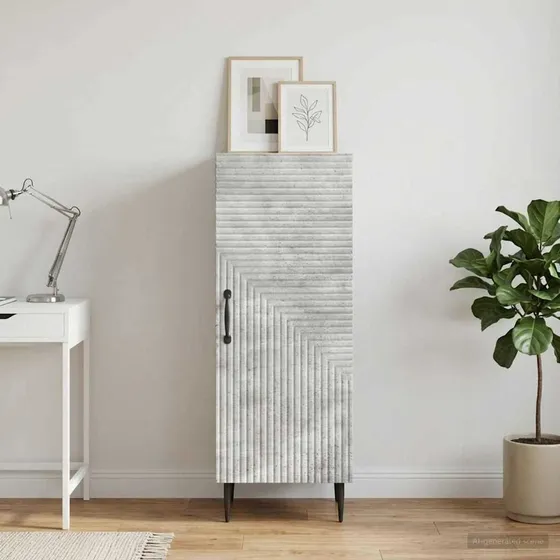 vidaXL Sideboard Betongrå 33 x 34,5 x 89,5 cm