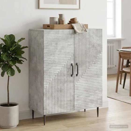vidaXL Sideboard Betongrå 66 x 34,5 x 89,5 cm