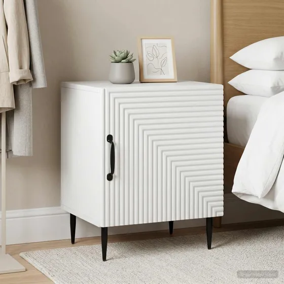 vidaXL Natskab 2 stk. Hvid 43 x 34,5 x 50 cm