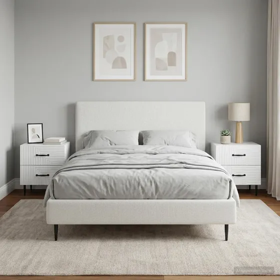 vidaXL Natskab 2 stk. Hvid 43 x 34,5 x 47,5 cm