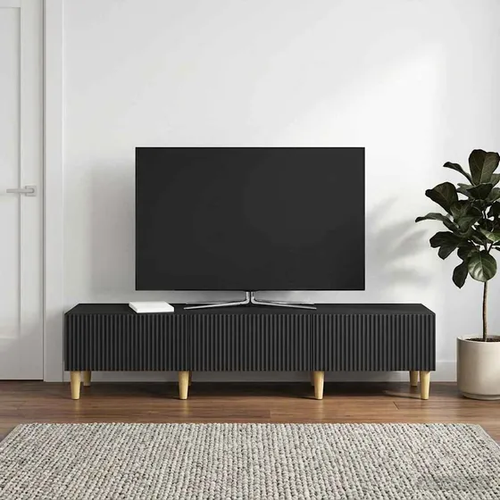 vidaXL TV-skab 147 x 34,5 x 30 cm - Sort