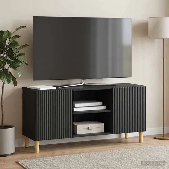 vidaXL TV-skab 102 x 34,5 x 50 cm Sort i konstrueret træ