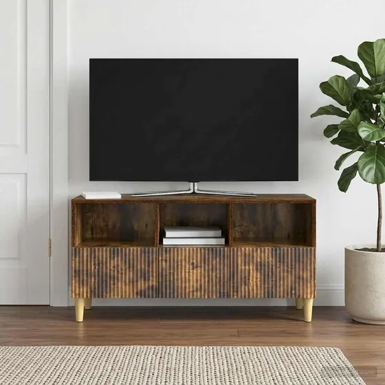 vidaXL TV-skab i røget eg, 102 x 34,5 x 50 cm