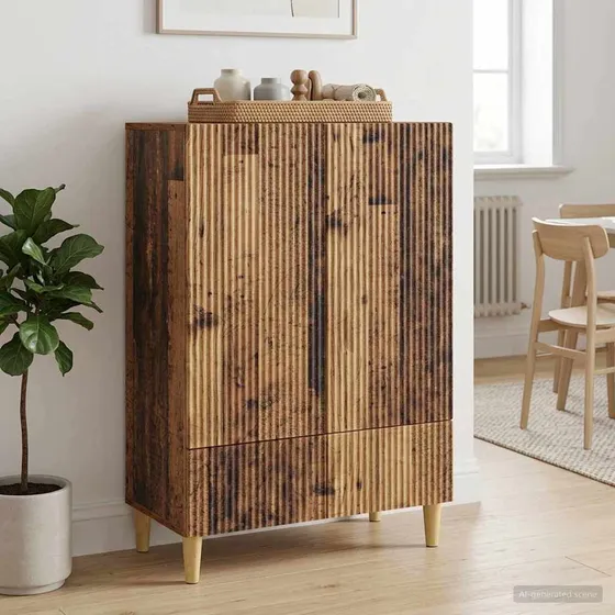 vidaXL Sideboard i gammelt træ, 66 x 34,5 x 95 cm