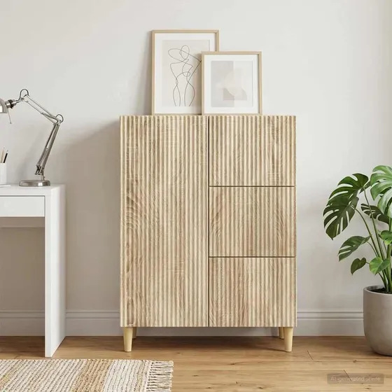 vidaXL Sideboard Sonoma-eg, 66 x 34,5 x 90 cm