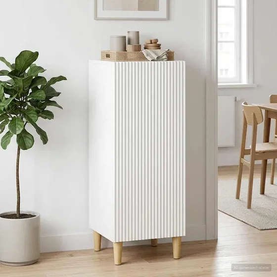 vidaXL Sideboard Hvid Højglans 33 x 34,5 x 90 cm