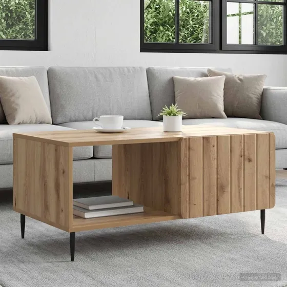 vidaXL Sofabord Artisan-eg 90 x 50 x 40 cm