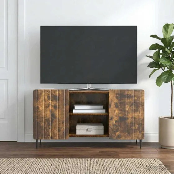 vidaXL TV-skab i røget eg, 102 x 34,5 x 52 cm