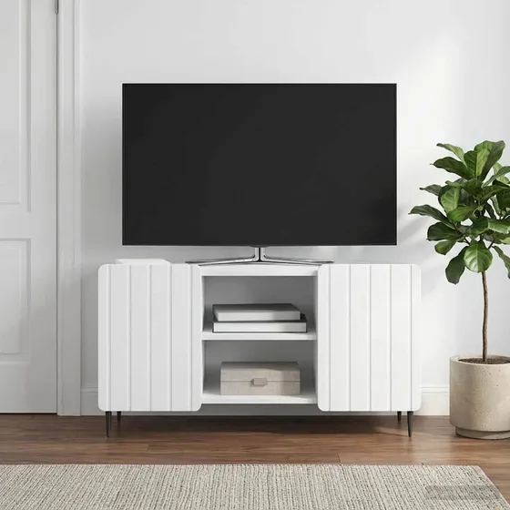 vidaXL TV-skab Hvid 102 x 34,5 x 52 cm i konstrueret træ