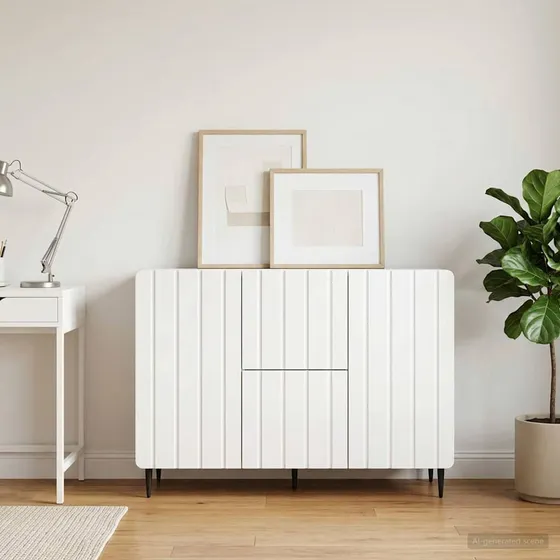 vidaXL Sideboard Hvid 89 x 34,5 x 62 cm