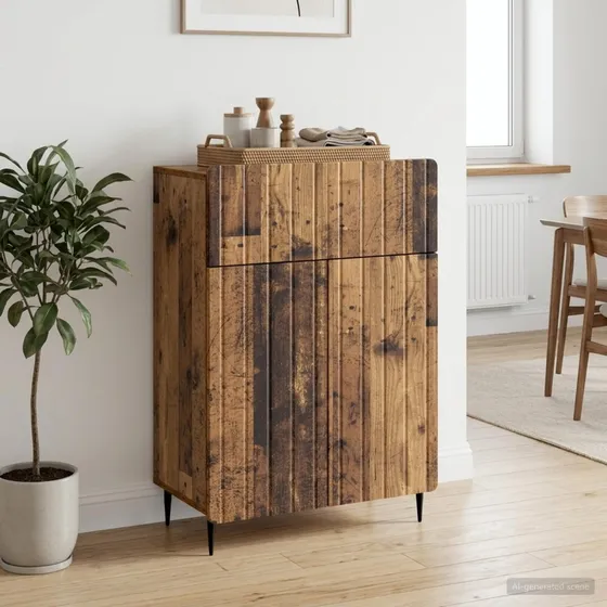 vidaXL Sideboard i gammelt træ, 66 x 34,5 x 92 cm