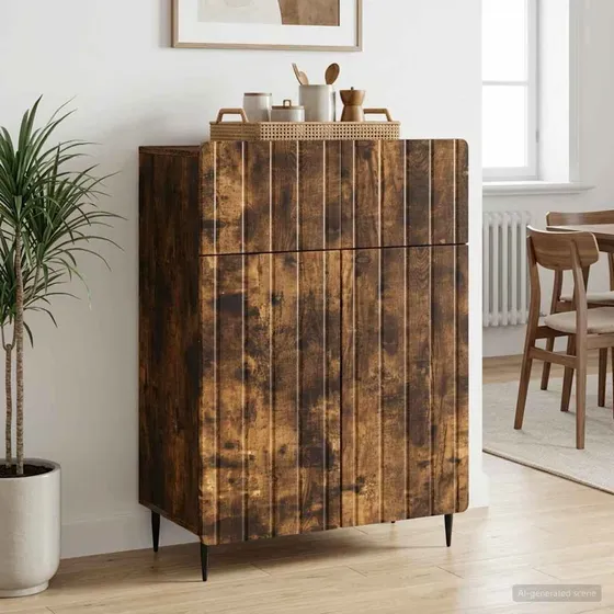 vidaXL Sideboard Røget eg 66 x 34,5 x 92 cm