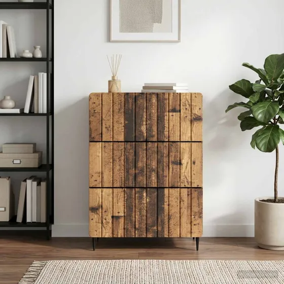 vidaXL Skuffeskab i gammelt træ, 66 x 34,5 x 92 cm
