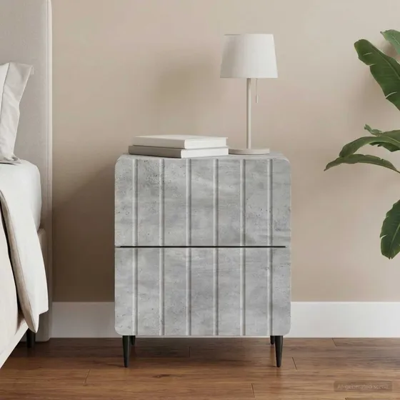 vidaXL Natskab Betongrå 43 x 34,5 x 49,5 cm Konstrueret træ