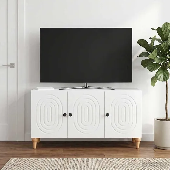 vidaXL TV-skab i hvid højglans, 99 x 34,5 x 50 cm