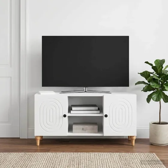 vidaXL TV-skab Hvid 102 x 34,5 x 50 cm i konstrueret træ
