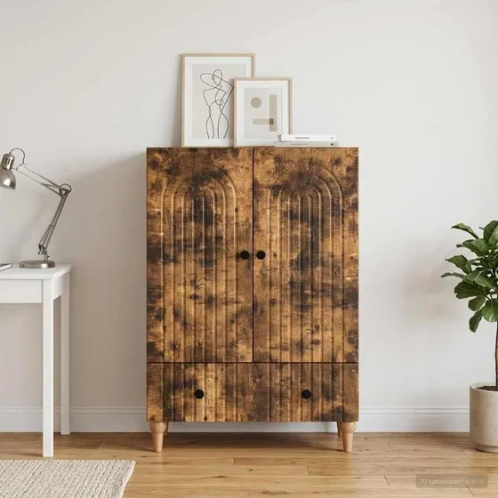vidaXL Sideboard Røget eg 66 x 34,5 x 95 cm