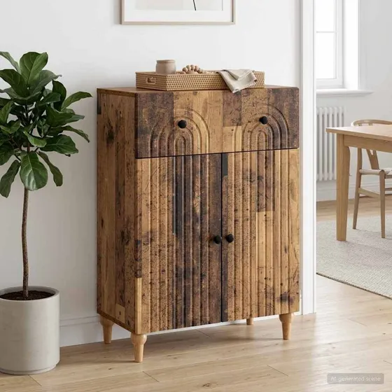 vidaXL Sideboard i gammelt træ - 66 x 34,5 x 90 cm