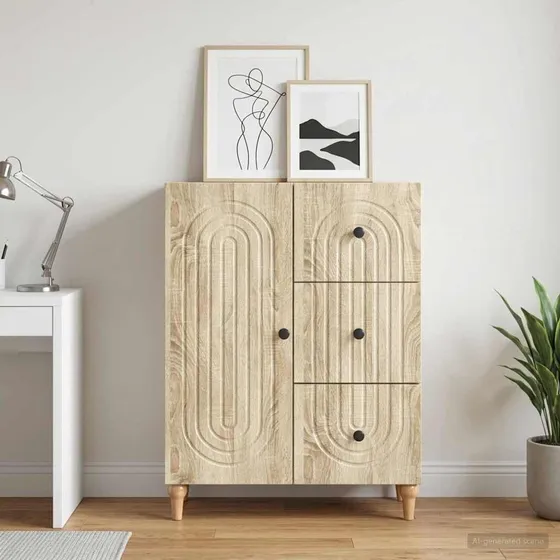 vidaXL Sideboard Sonoma-eg 66 x 34,5 x 90 cm