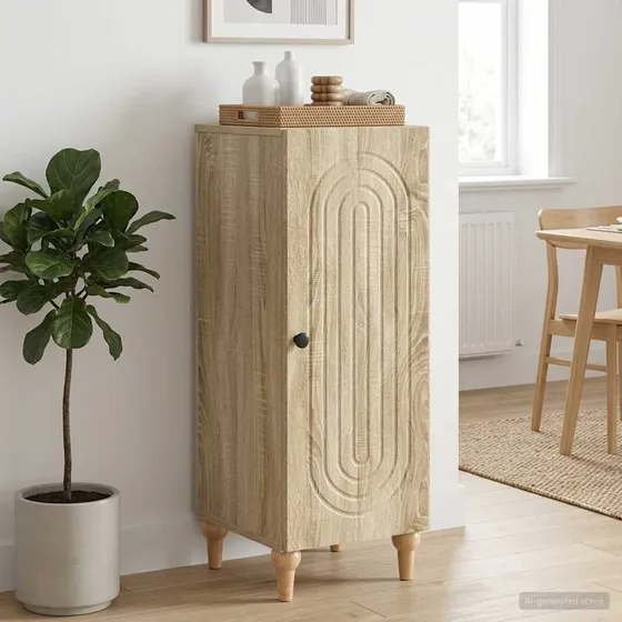 vidaXL Sideboard Sonoma-eg, 33 x 34,5 x 90 cm