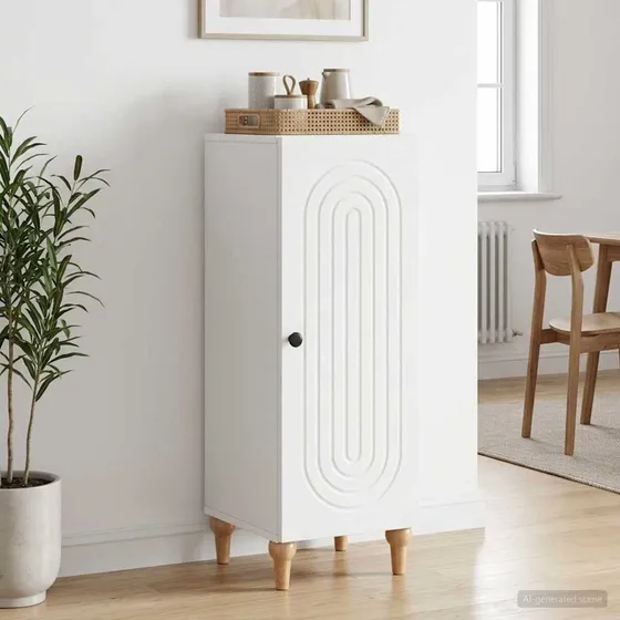 vidaXL Sideboard Hvid 33 x 34,5 x 90 cm i konstrueret træ