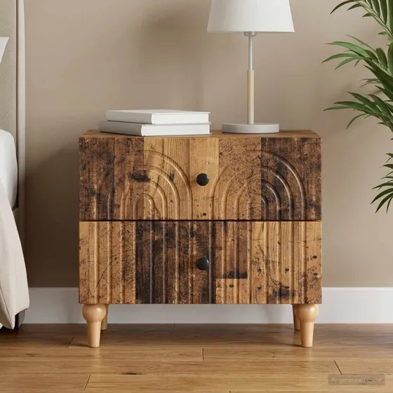 vidaXL Natskab Gammelt træ 62 x 34,5 x 48 cm