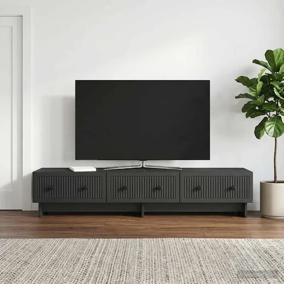 vidaXL TV-skab 147 x 34,5 x 30 cm - Sort