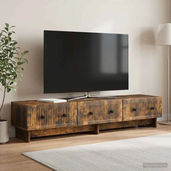 vidaXL TV-skab 147 x 34,5 x 30 cm - Røget eg