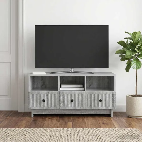 vidaXL TV-skab i grå sonoma-eg, 102 x 34,5 x 50 cm