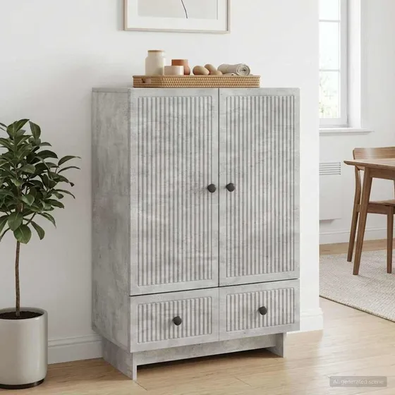 vidaXL Sideboard BetonGrå 66 x 34,5 x 95 cm