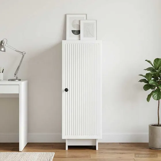 vidaXL Sideboard Hvid 33 x 34,5 x 90 cm i konstrueret træ